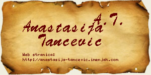 Anastasija Tančević vizit kartica